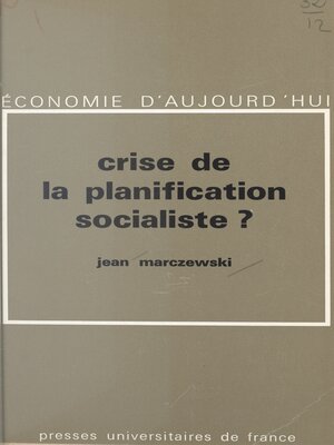 cover image of Crise de la planification socialiste ?